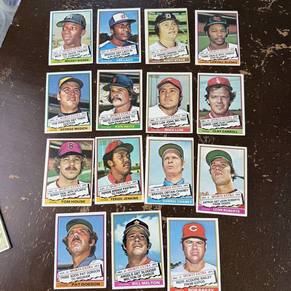 1970s Topps Baseball 100 + Card Lot w Sporting News All Time All Stars Gehrig - Picture 4 of 7